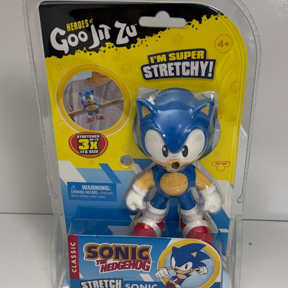 Sonic the Hedgehog Stretchy Action Figure - Blue and White